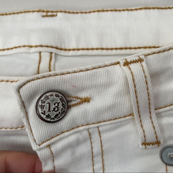 R13 women’s boy skinny ivory white distressed jeans pants size 31 - Picture 15 of 16